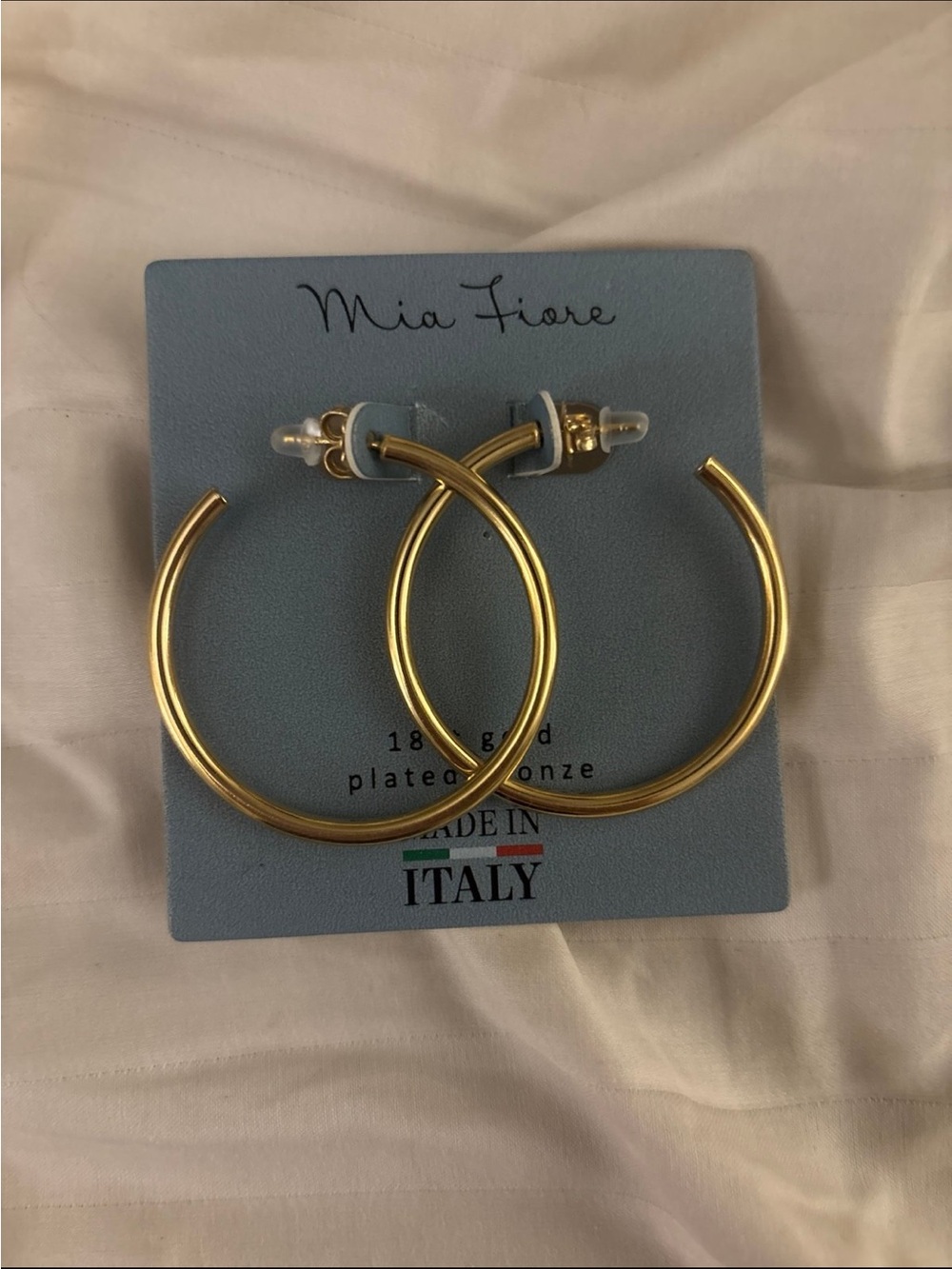 Mia Fiore 18K Gold Plated Hoop Earrings